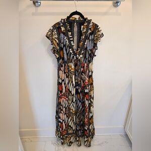 Maeve Multicolor Abstract Maxi Dress